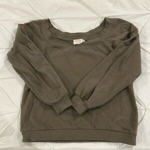 NationLTD green off shoulder sweatshirt